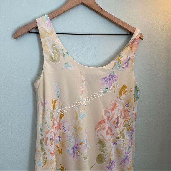 Vintage Metaphor 90s Pastel Yellow Pink Maxi Dress With Shawl Jacket 8 M - Picture 8 of 12